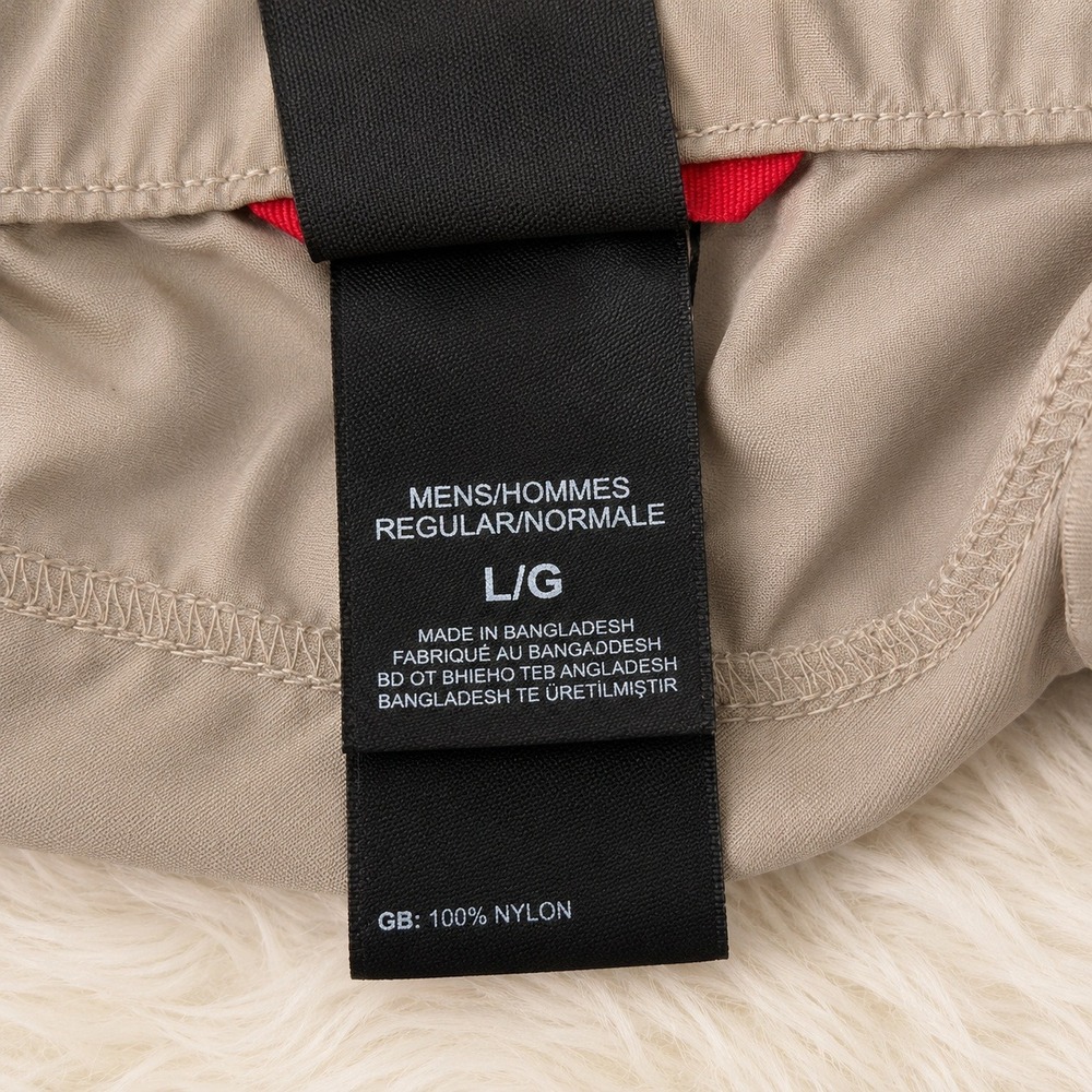 The North Face Mens Cargo Hiking Pants L Khaki Nylon Belted Gorpcore Techwear - Picture 6 of 7